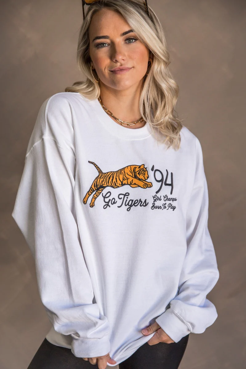 Girl Champs Tiger Long Sleeve Sweatshirt - Image 3