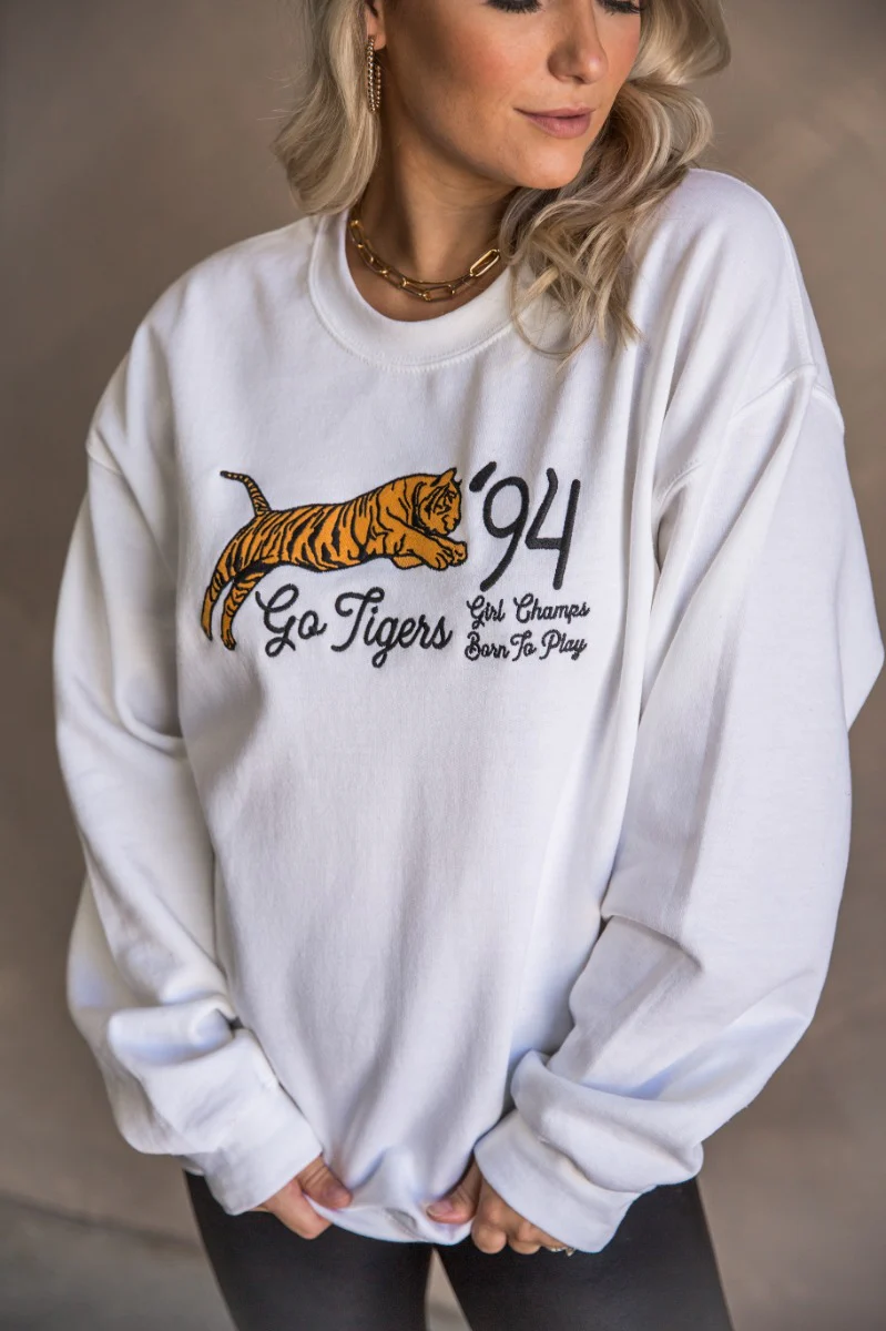 Girl Champs Tiger Long Sleeve Sweatshirt - Image 4