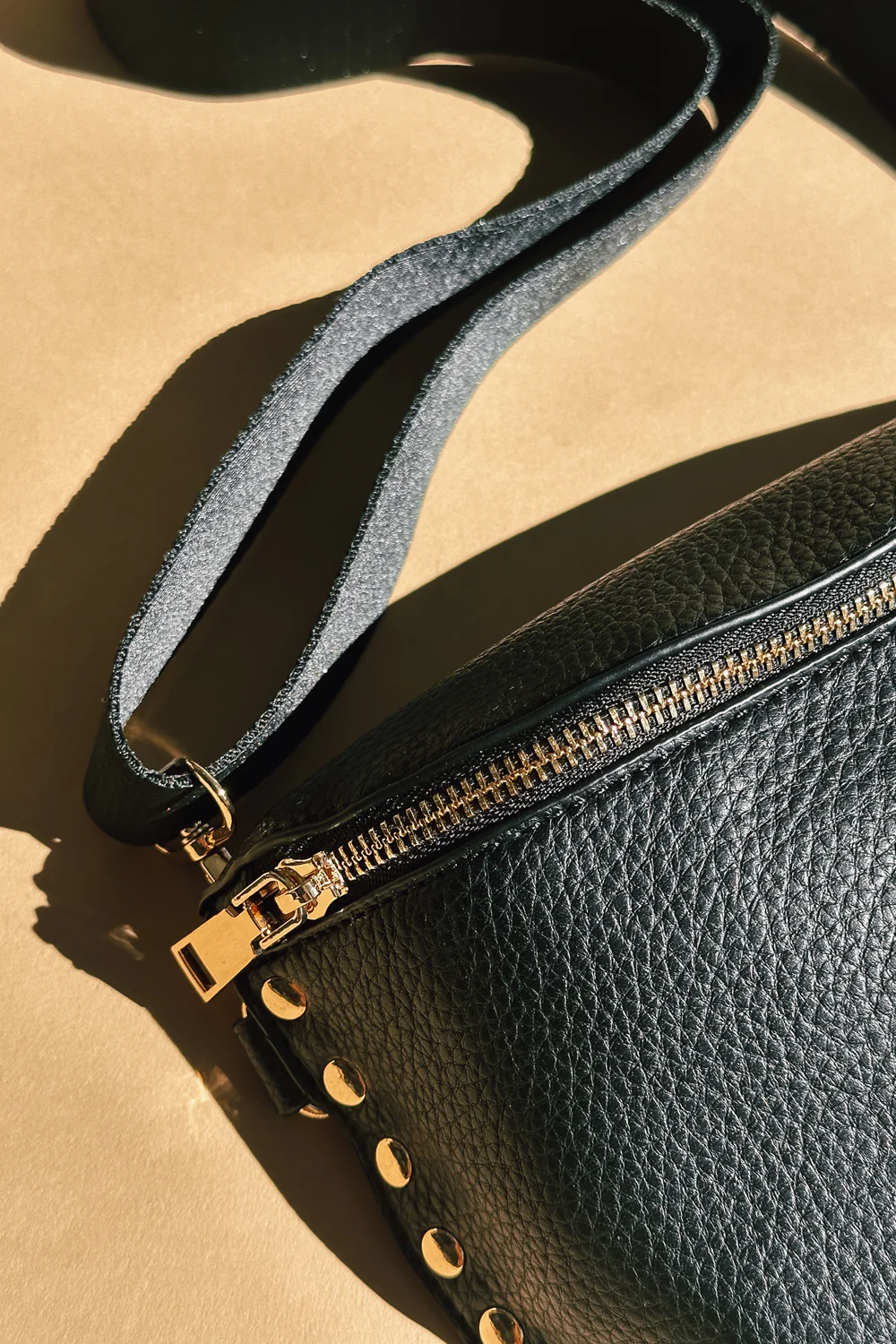 Gizelle Black & Gold Embellished Sling Bag - Image 10