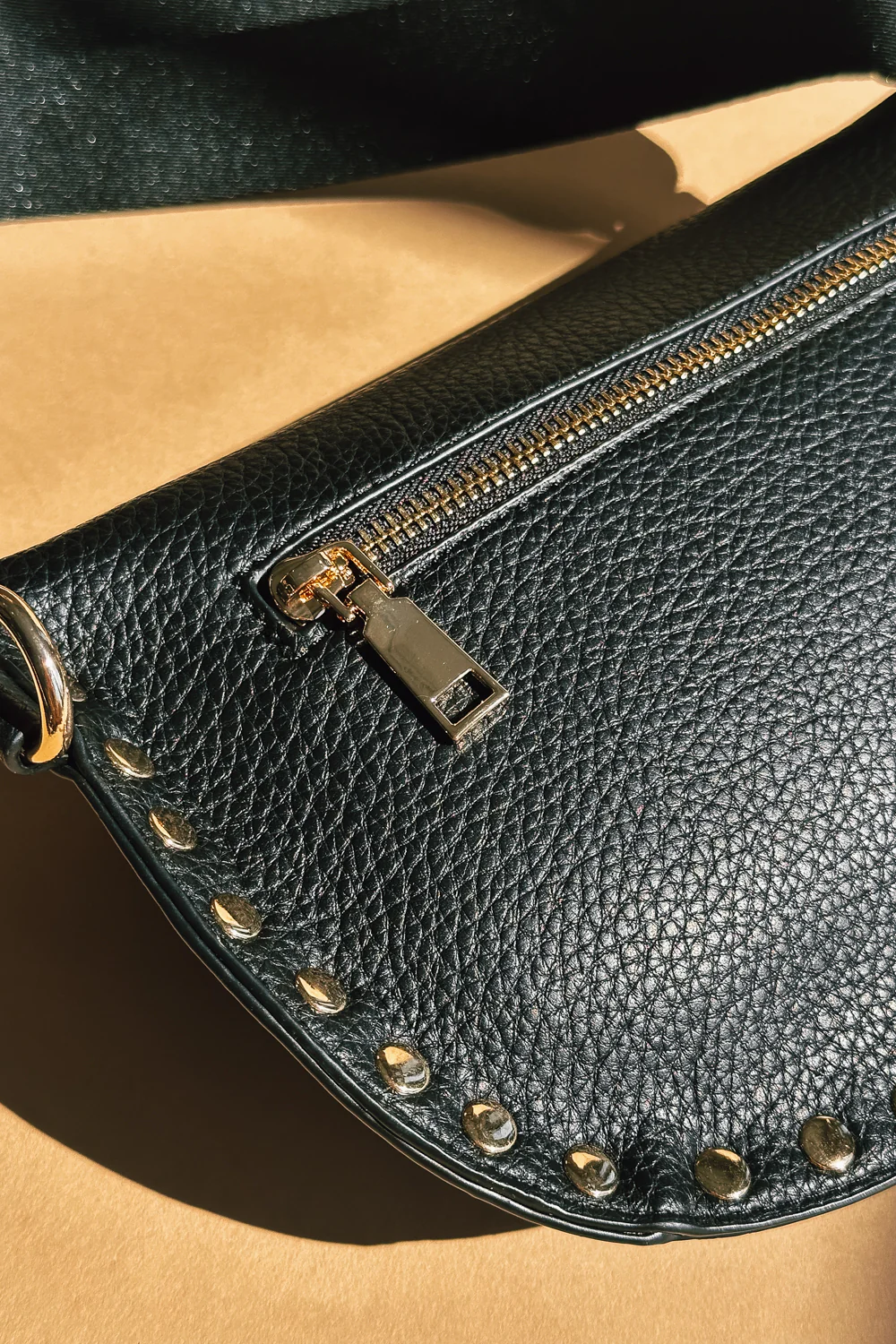 Gizelle Black & Gold Embellished Sling Bag - Image 6