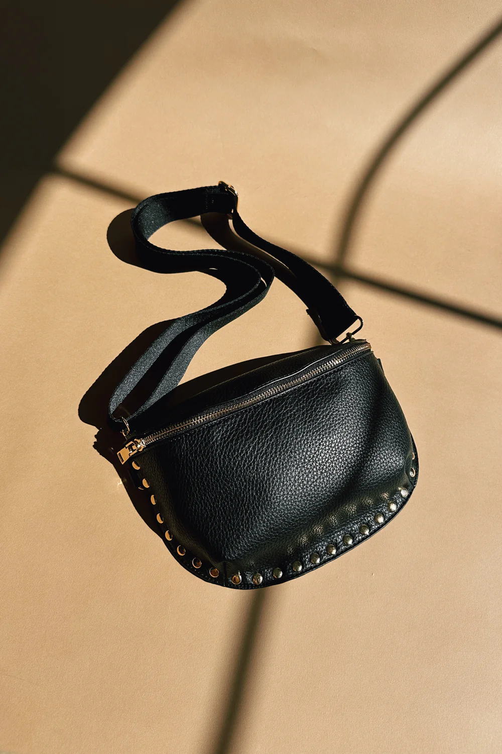 Gizelle Black & Gold Embellished Sling Bag - Image 7