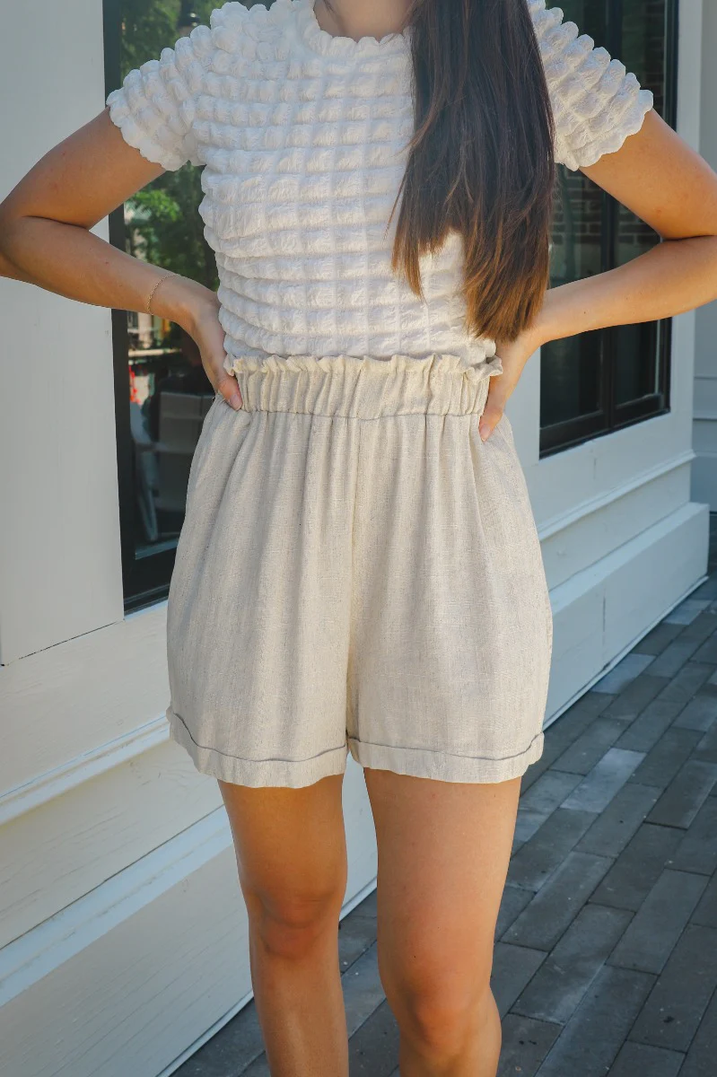 Going Coastal Shorts in Oatmeal - Image 2