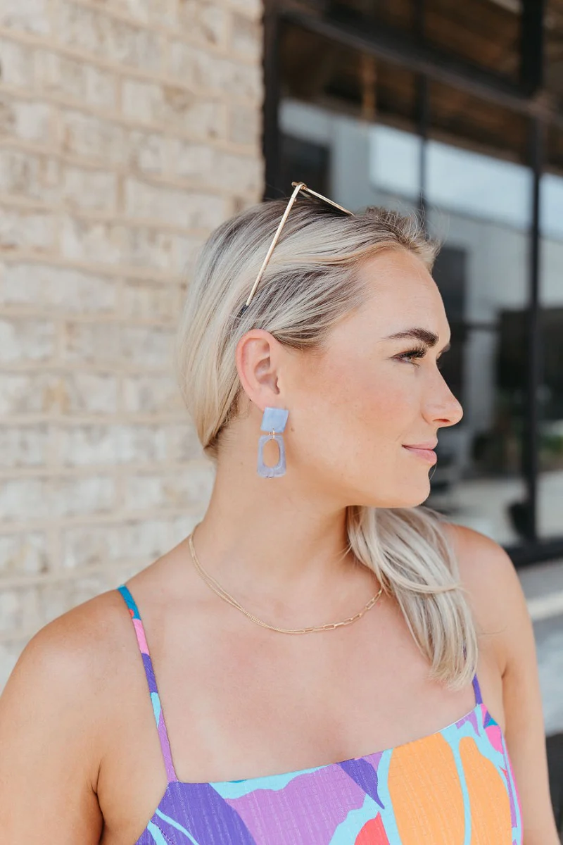 Going To The Coast Earrings in Blue - Image 2