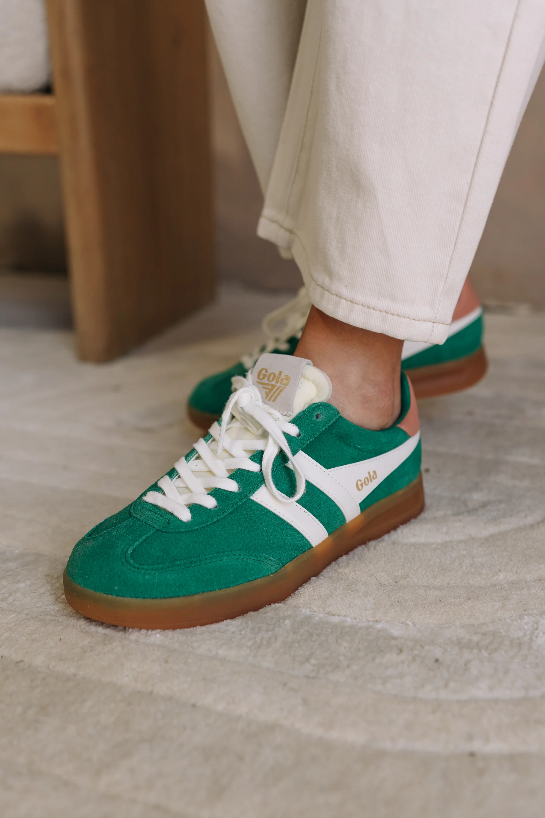 Gola Cyclone Emerald Terracotta Suede Sneaker