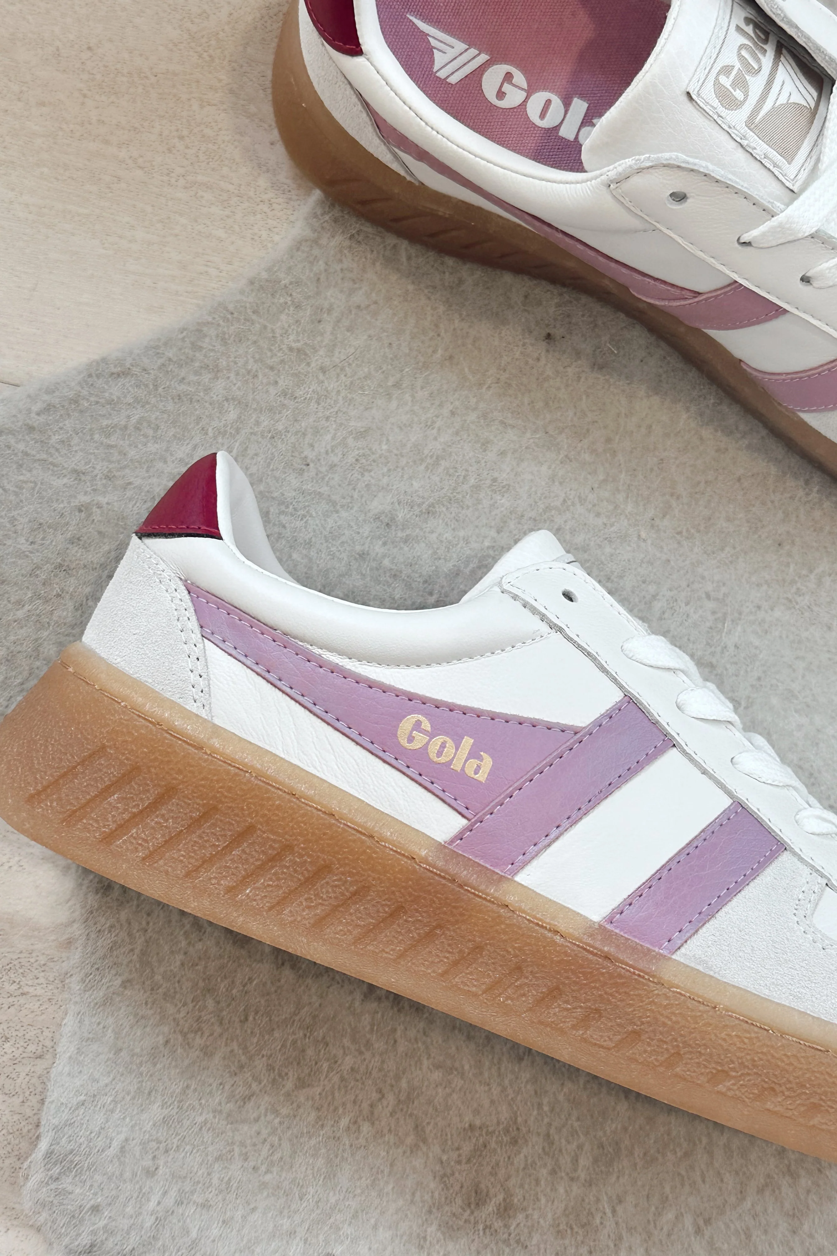 Gola Grandslam Elite White Candy Sneaker - Image 3