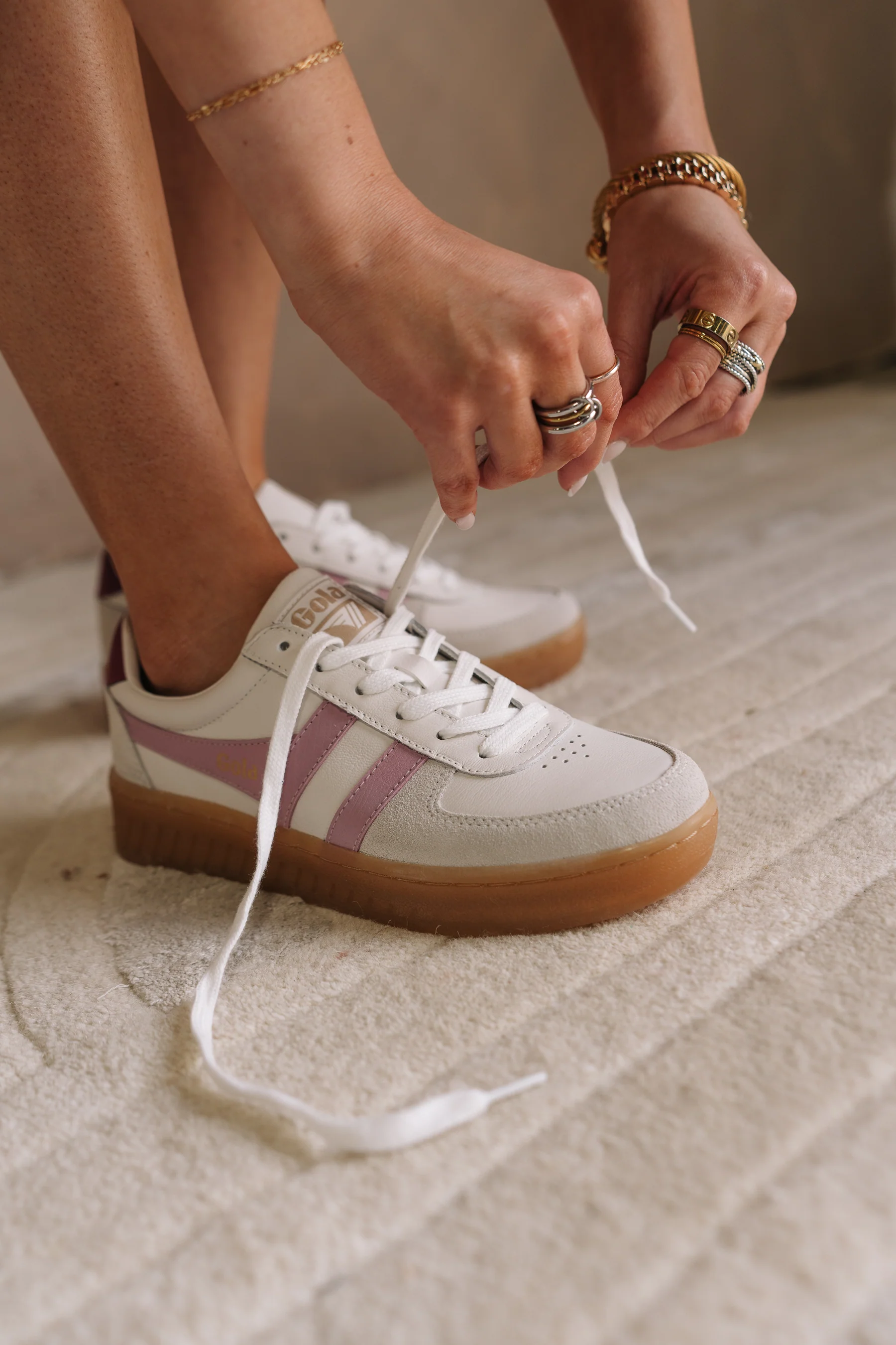 Gola Grandslam Elite White Candy Sneaker - Image 6