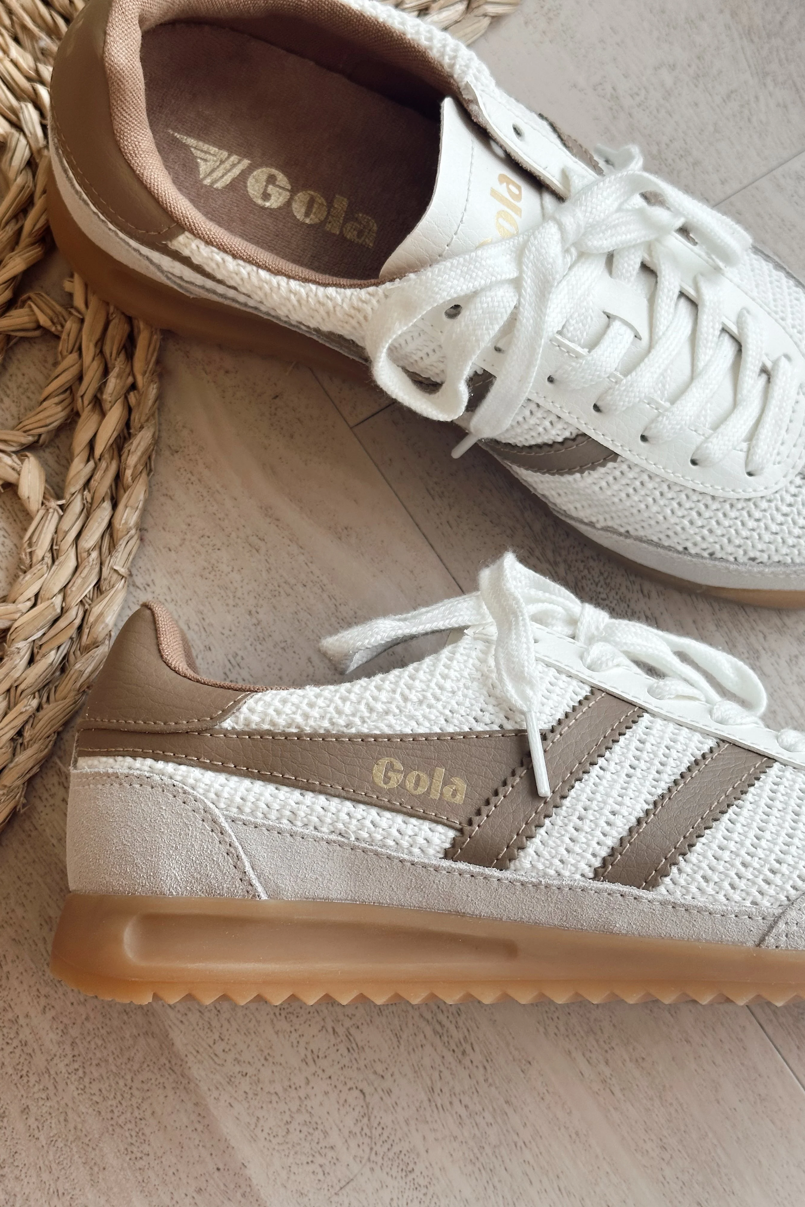 Gola Tornado Zephyr Off White Light Caramel Sneaker - Image 5