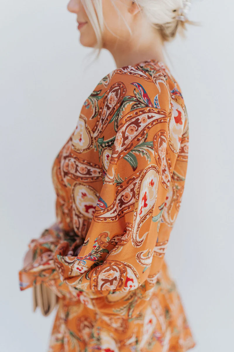 Golden Hour Paisley Dress - Image 4