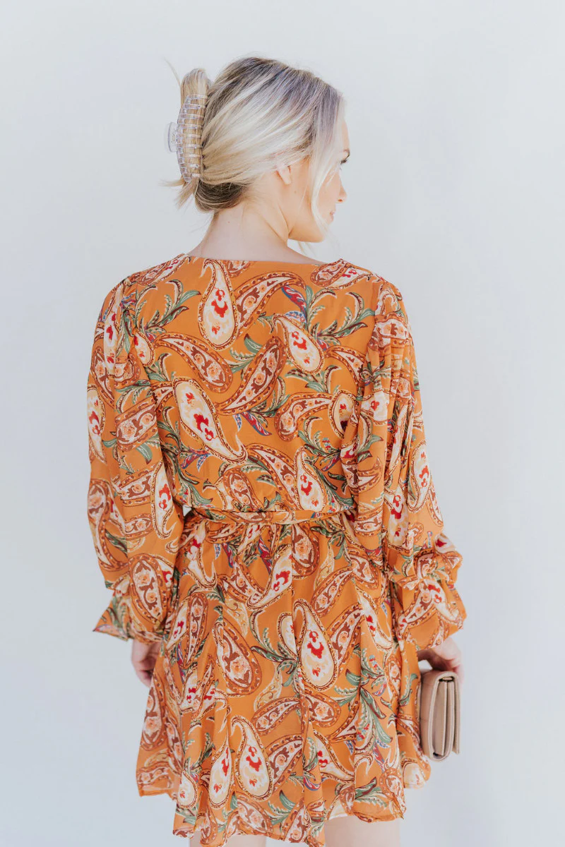 Golden Hour Paisley Dress - Image 5