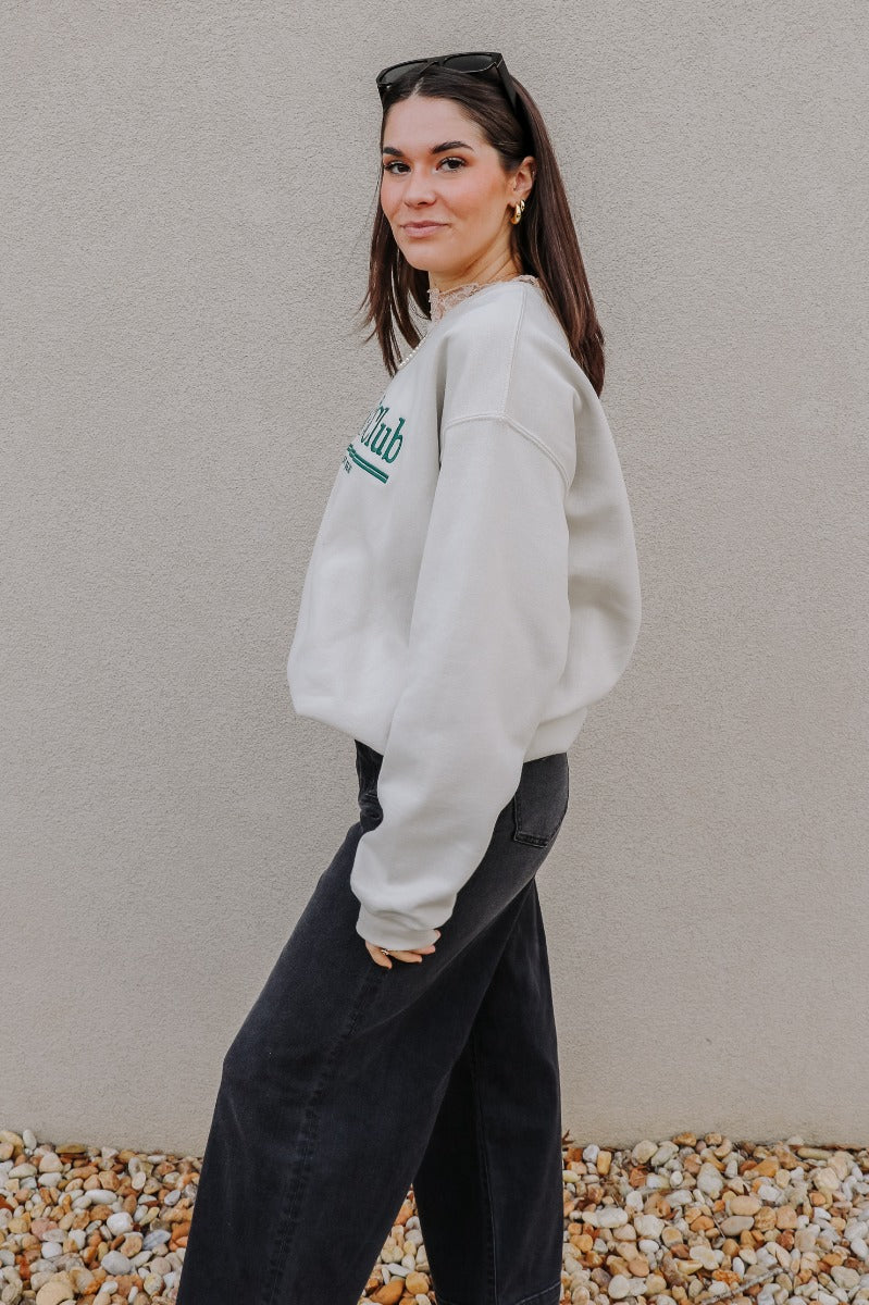 Golf Club Beige & Green Sweatshirt - Image 6