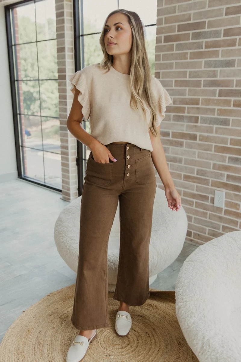 Good Day Pants in Brown