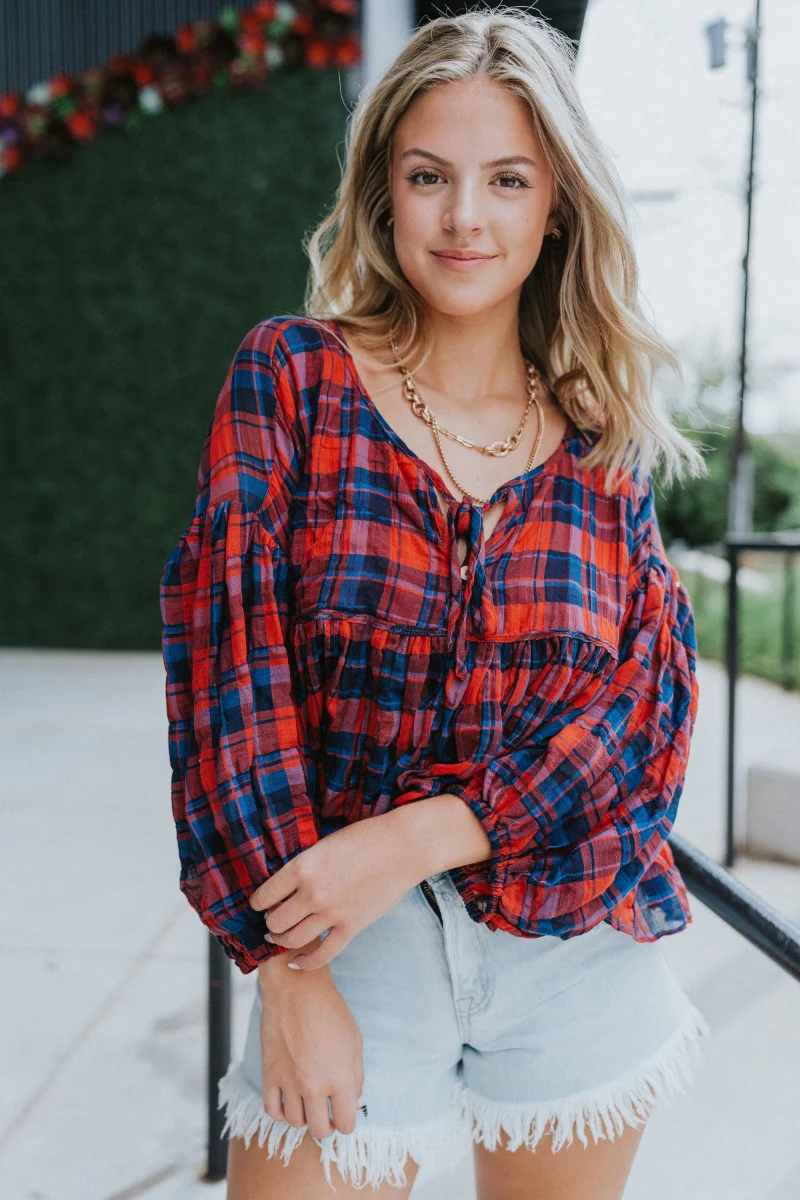 Good Life Plaid Top