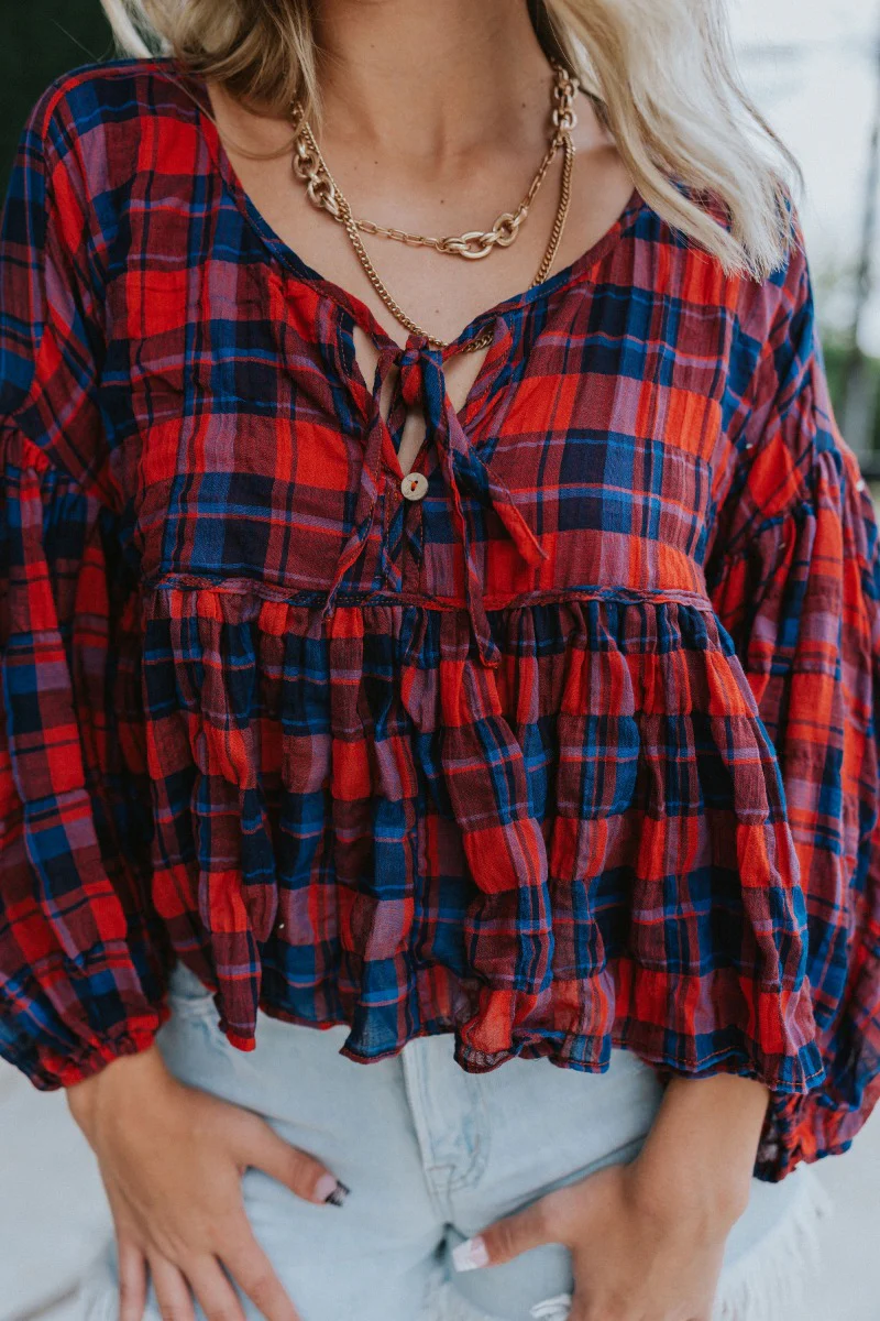 Good Life Plaid Top - Image 3