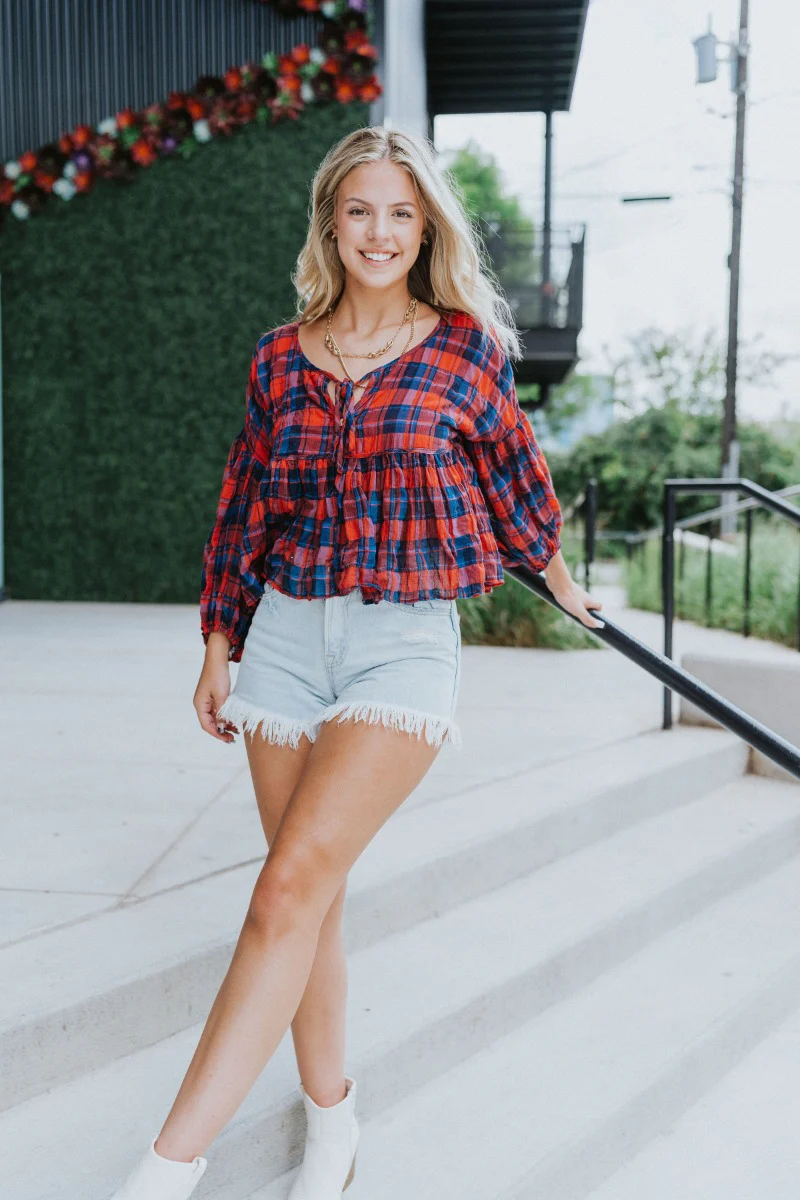 Good Life Plaid Top - Image 4