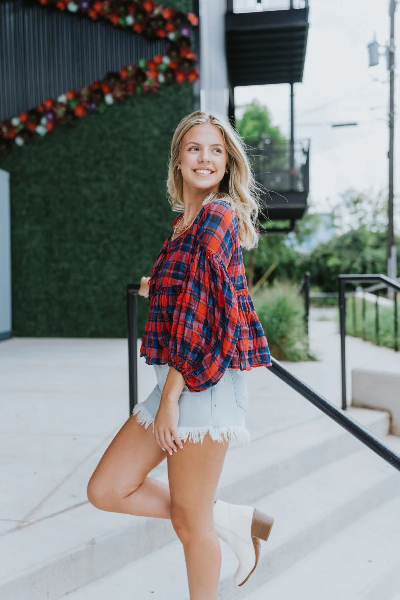 Good Life Plaid Top - Image 8