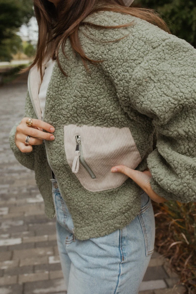 Good Morning Teddy Jacket in Sage - Image 5