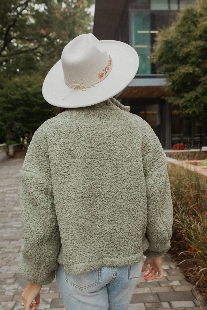 Good Morning Teddy Jacket in Sage - Image 8