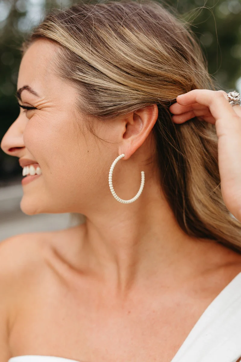 Got It Right Hoop in Ivory