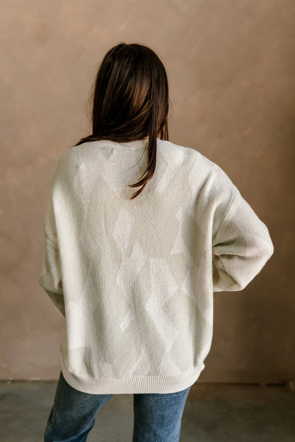 Grace Cream & Stone Quarter Button-Up Sweater - Image 4