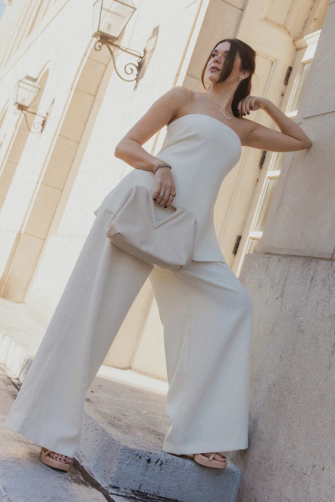 Grace Ivory Wide Leg Pants