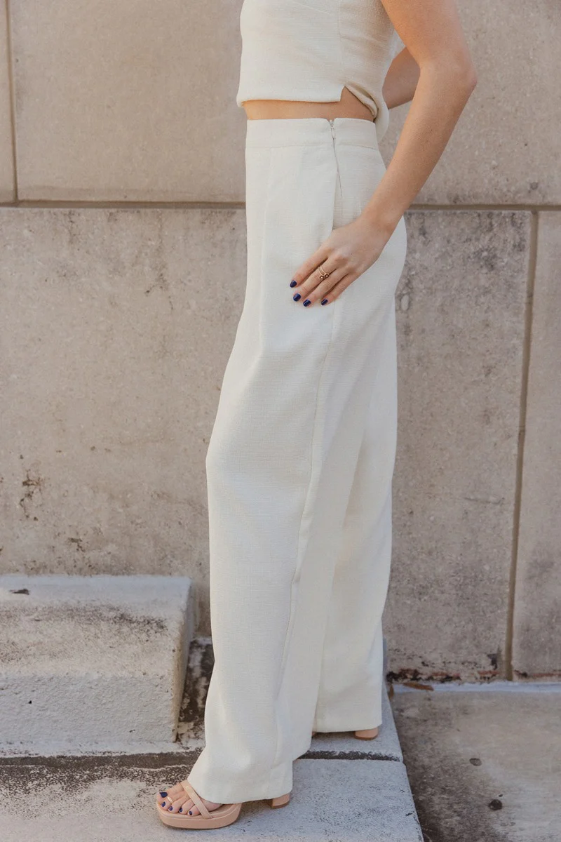 Grace Ivory Wide Leg Pants - Image 6