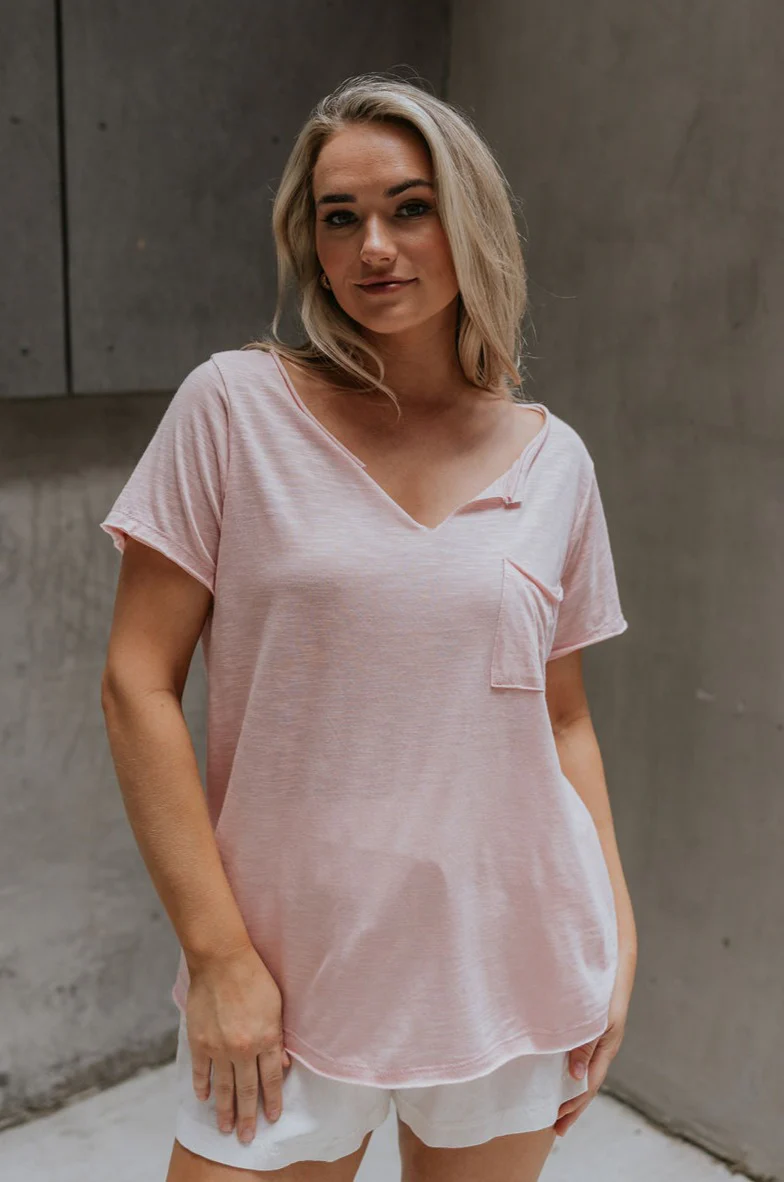 Hadley Light Pink Short Sleeve Top - Image 2