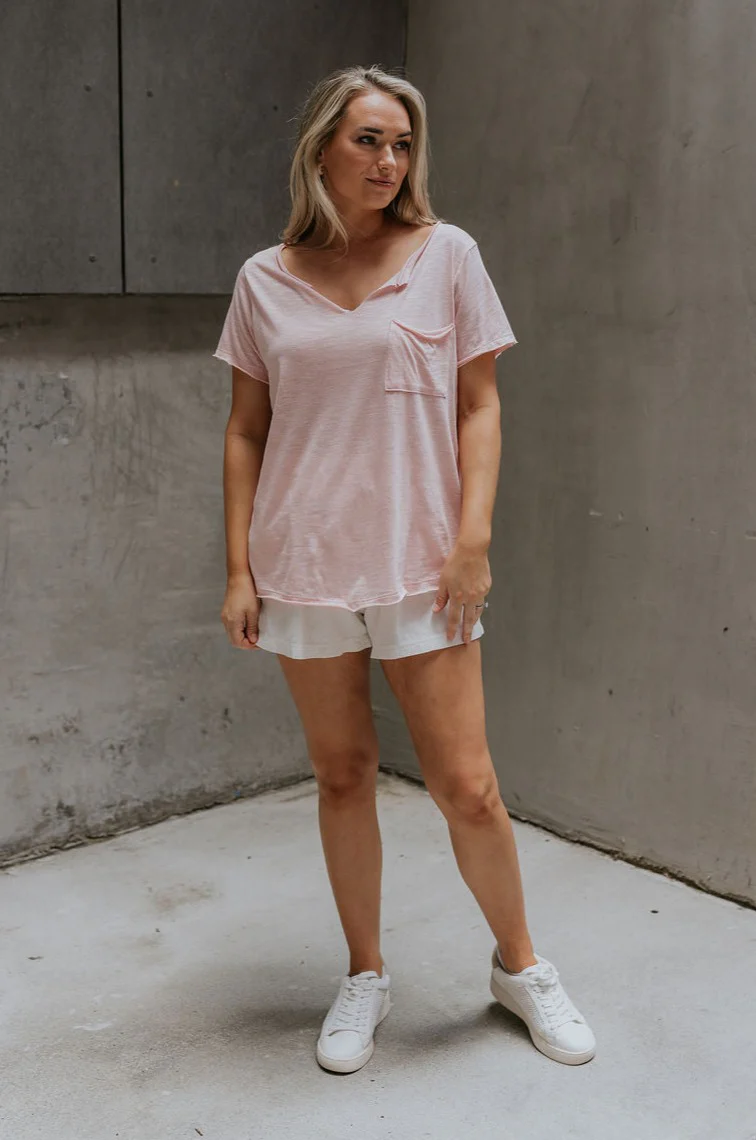 Hadley Light Pink Short Sleeve Top - Image 3