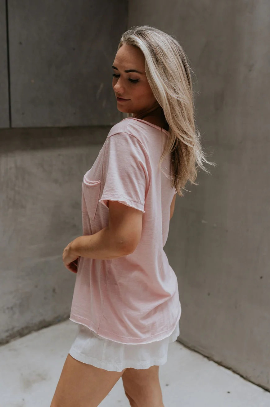 Hadley Light Pink Short Sleeve Top - Image 4