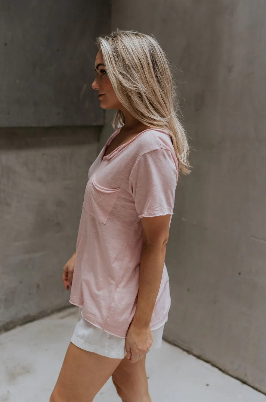 Hadley Light Pink Short Sleeve Top - Image 5