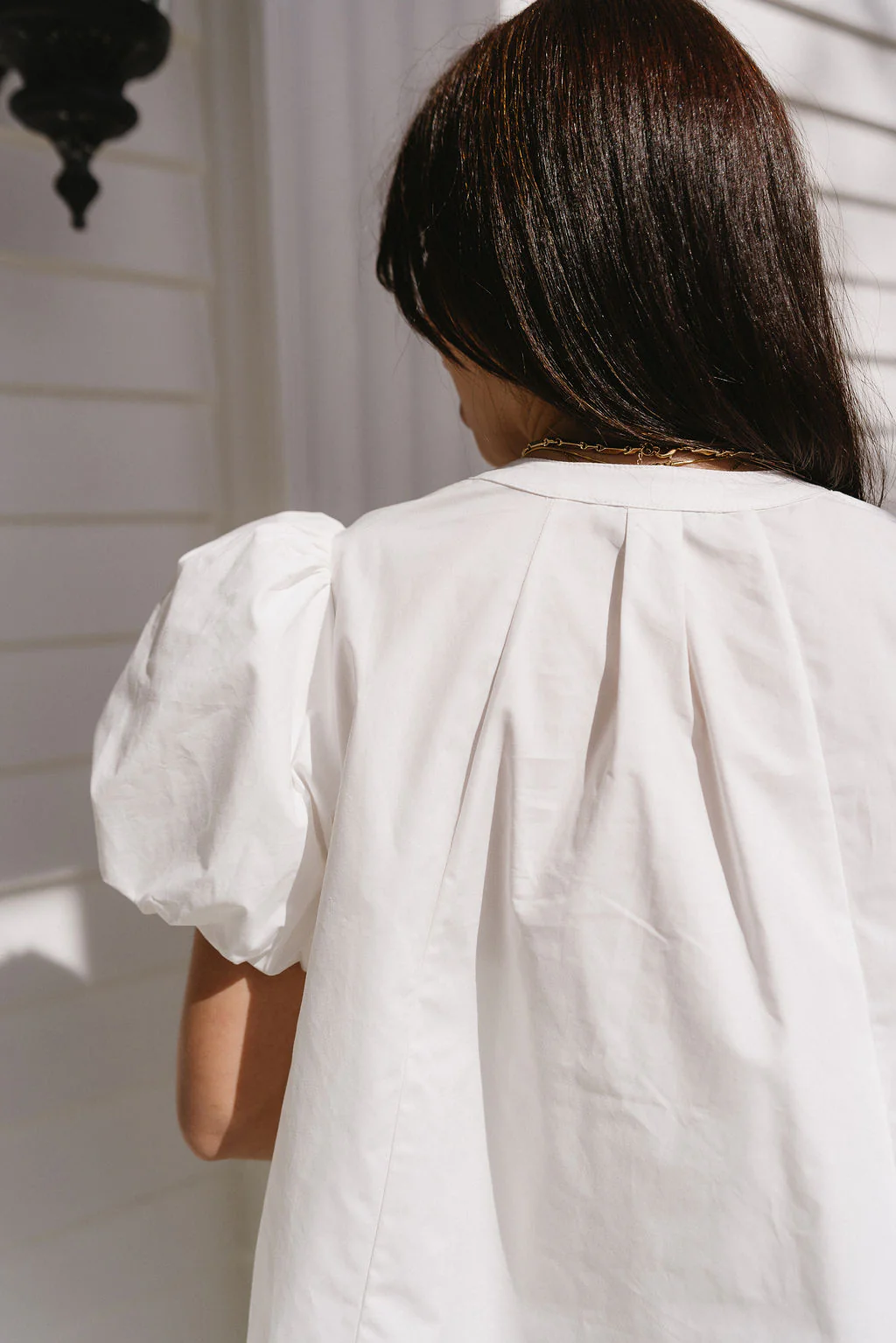 Hadley White Tie-Front Puff Sleeve Top - Image 7