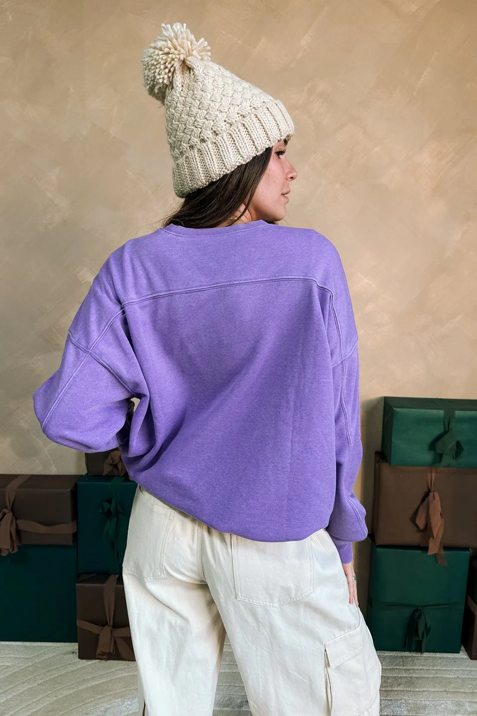 Haley Washed Lavender Pullover - Image 4