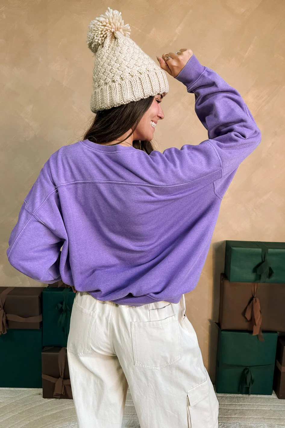 Haley Washed Lavender Pullover - Image 6