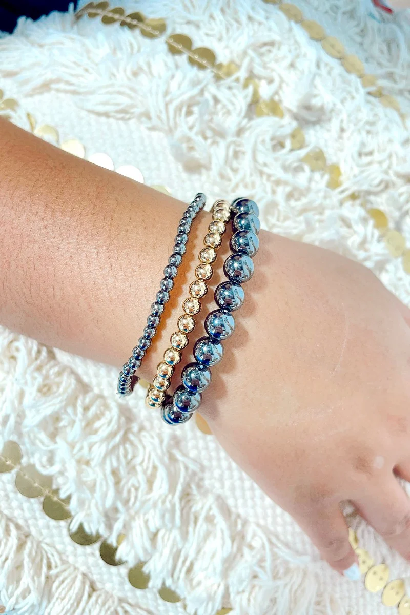 Half and Half Bracelet in Black