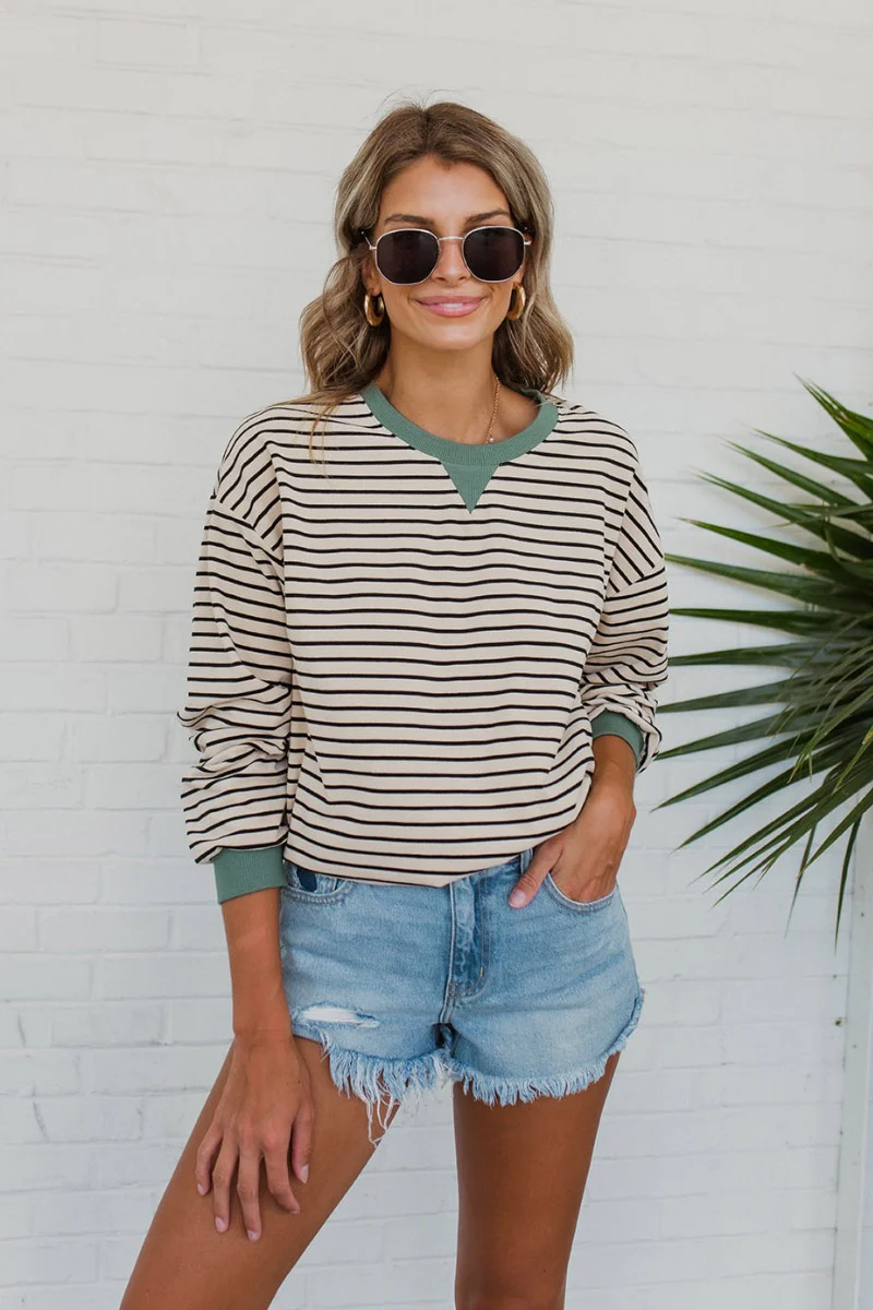Hamptons Striped Sweatshirt - Image 2