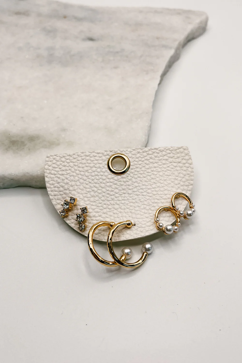 Hanna Gold Stud and Hoop Set