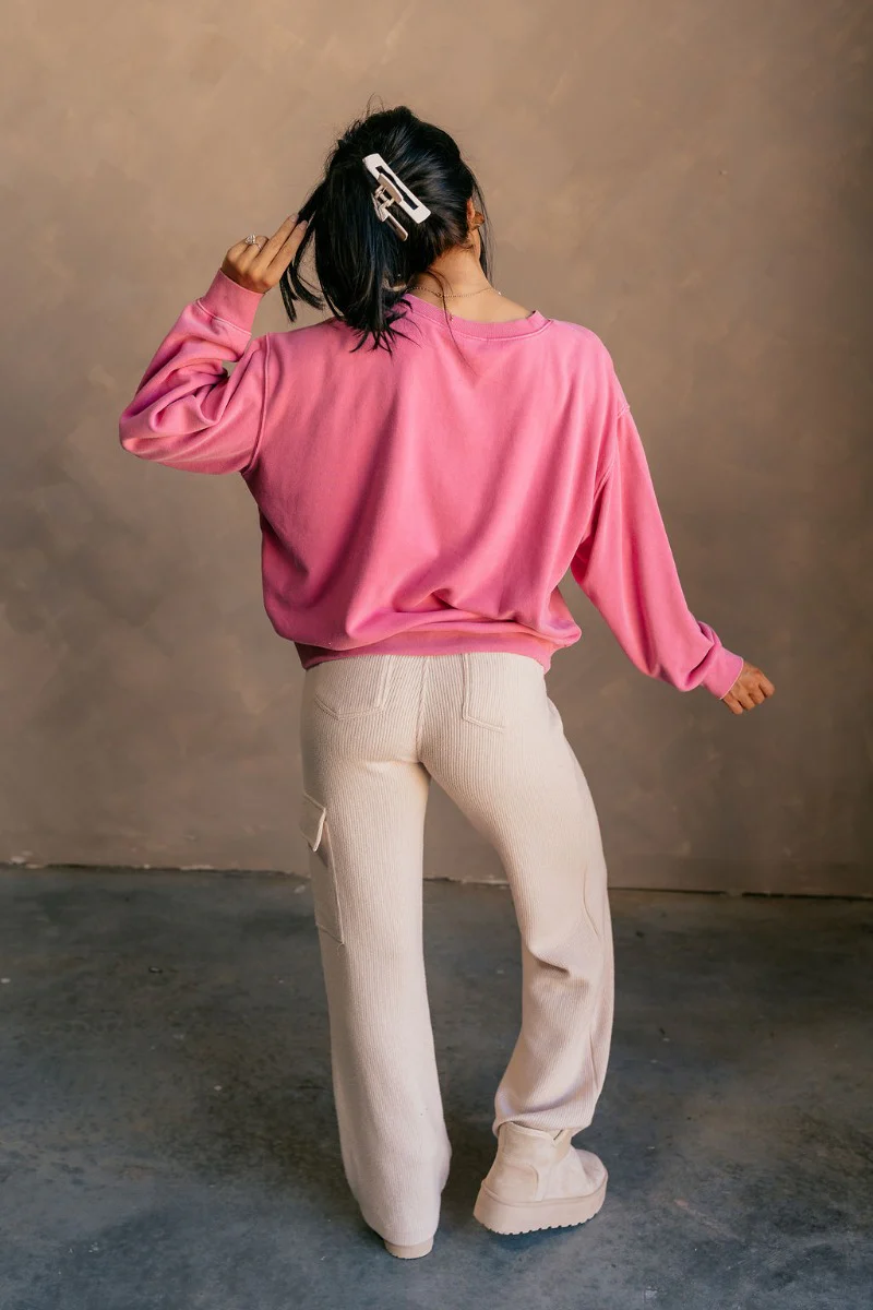 Hannah Fuchsia Crew Neck Sweatshirt - Image 7