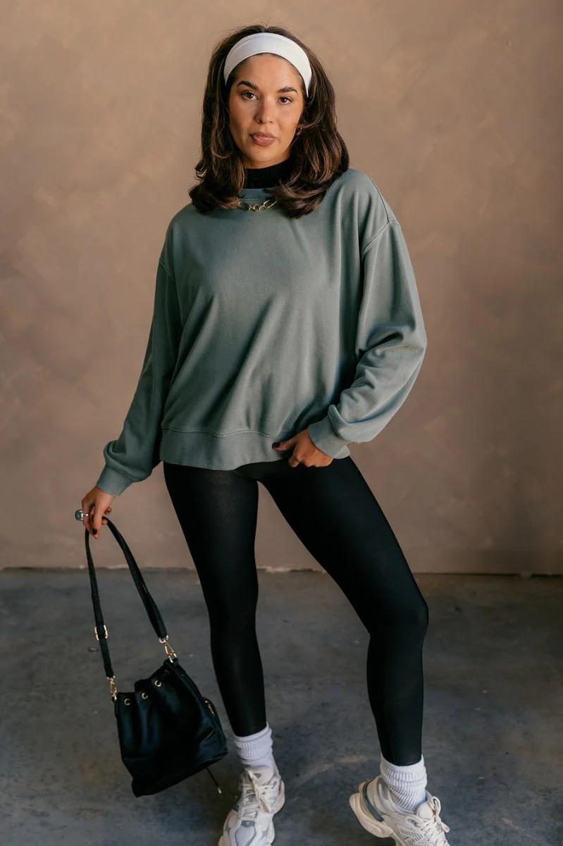 Hannah Green Crew Neck Sweatshirt - Image 2