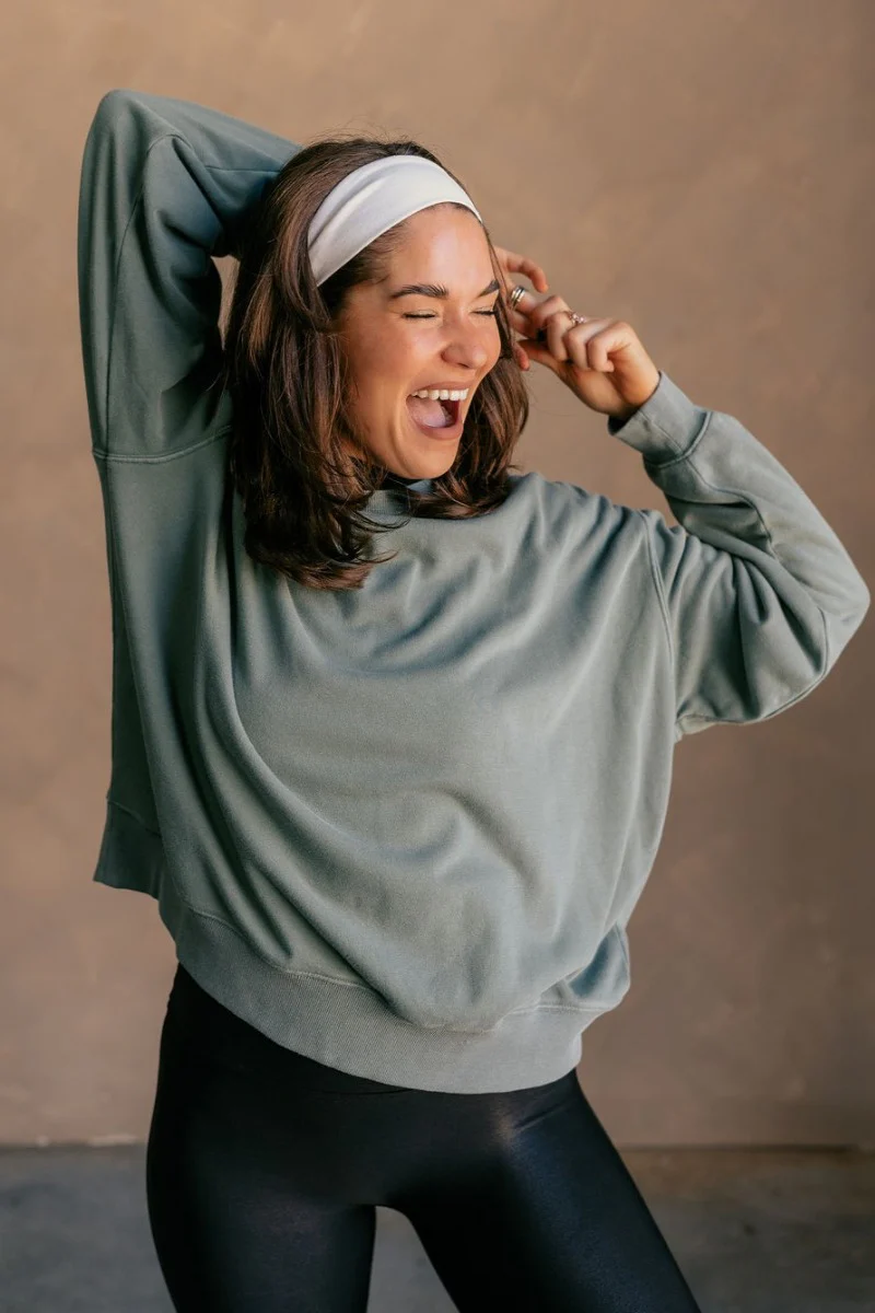 Hannah Green Crew Neck Sweatshirt - Image 3