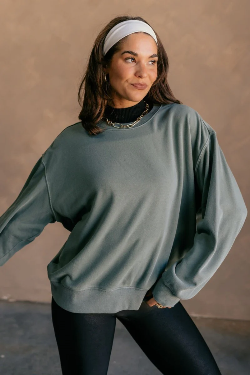 Hannah Green Crew Neck Sweatshirt - Image 4