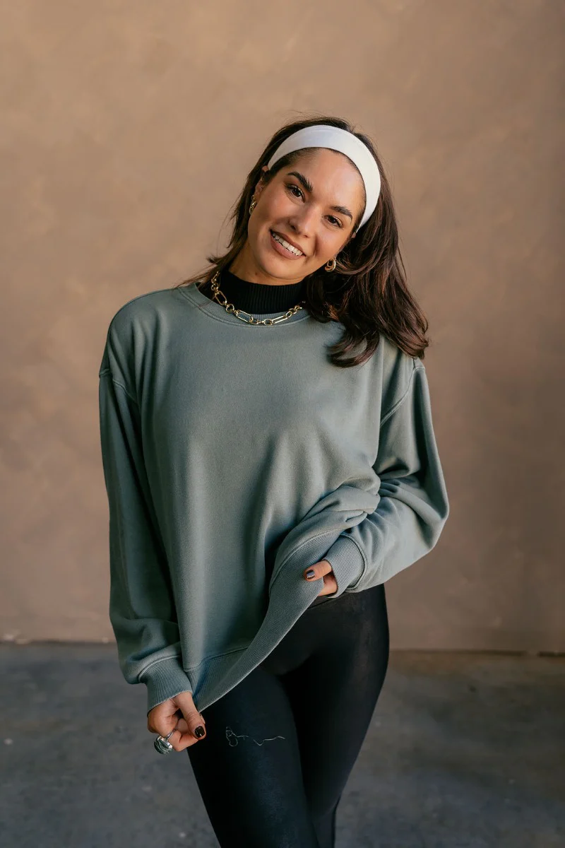 Hannah Green Crew Neck Sweatshirt - Image 5