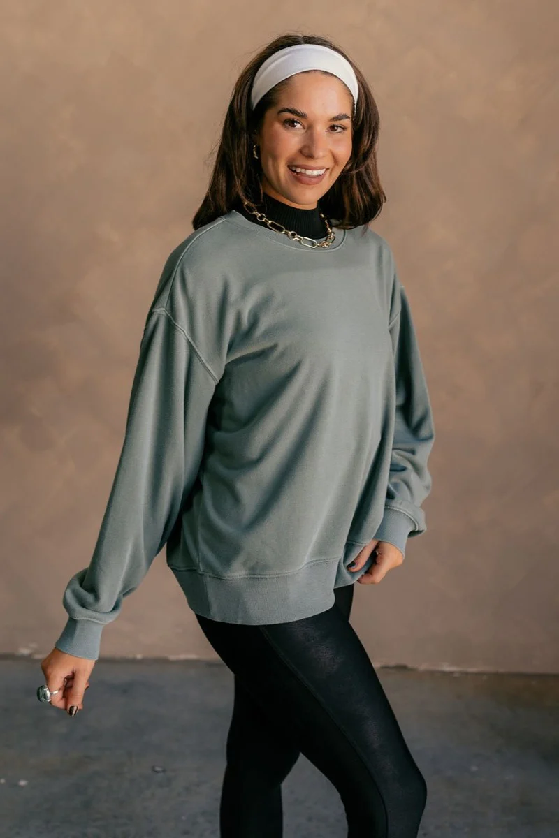 Hannah Green Crew Neck Sweatshirt - Image 7