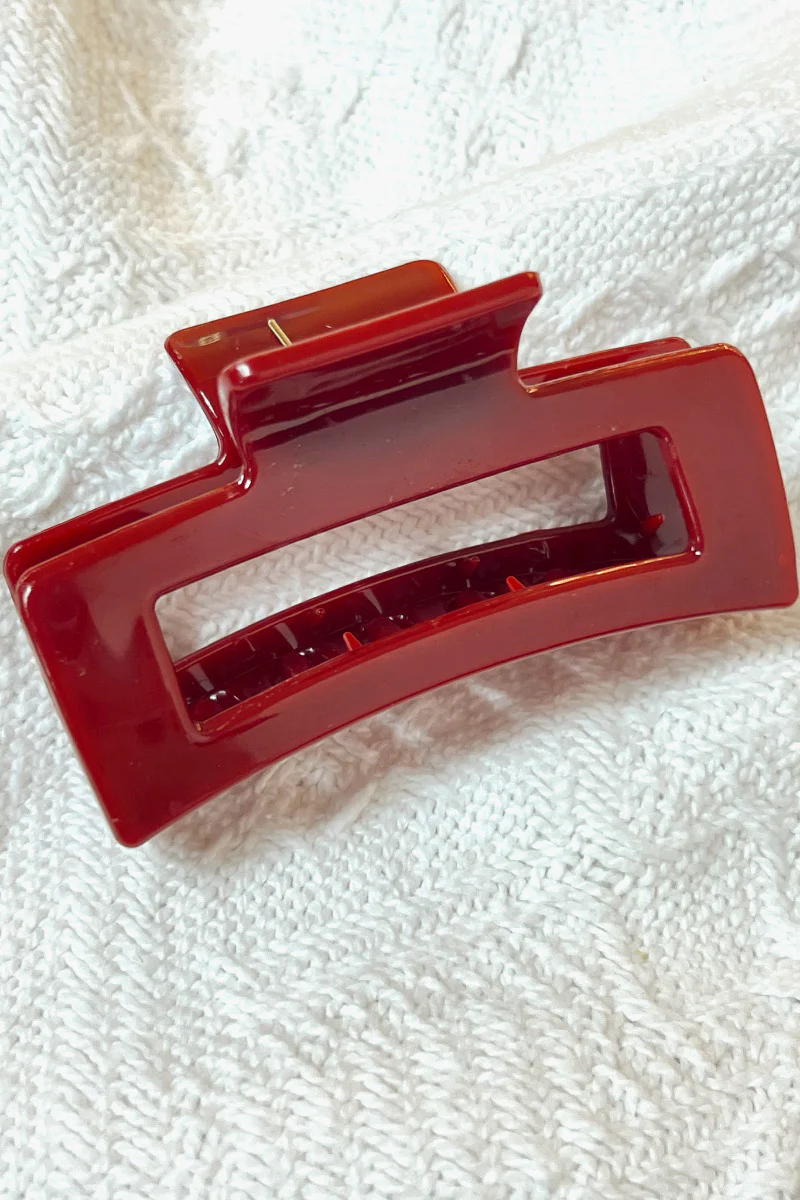 Harper Hair Clip in Cranberry - Image 2