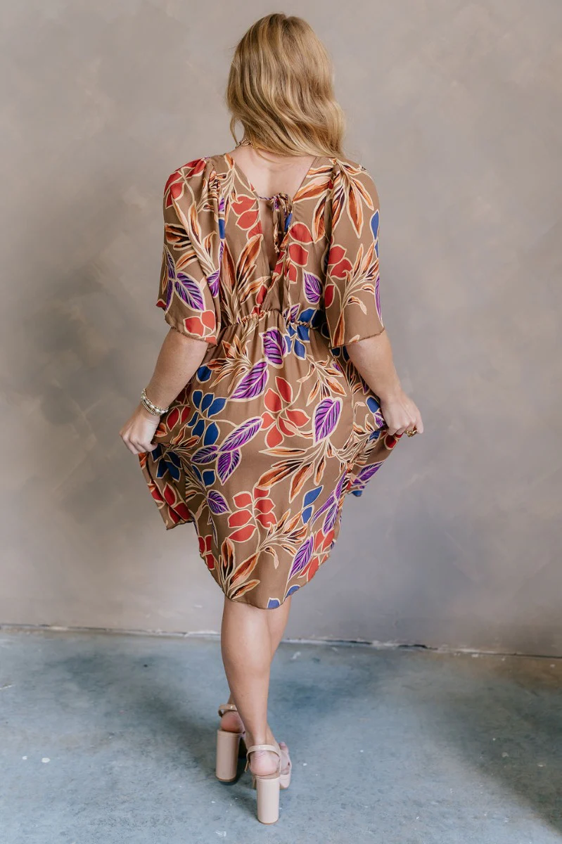 Harper Multi Floral Mini Dress - Image 4