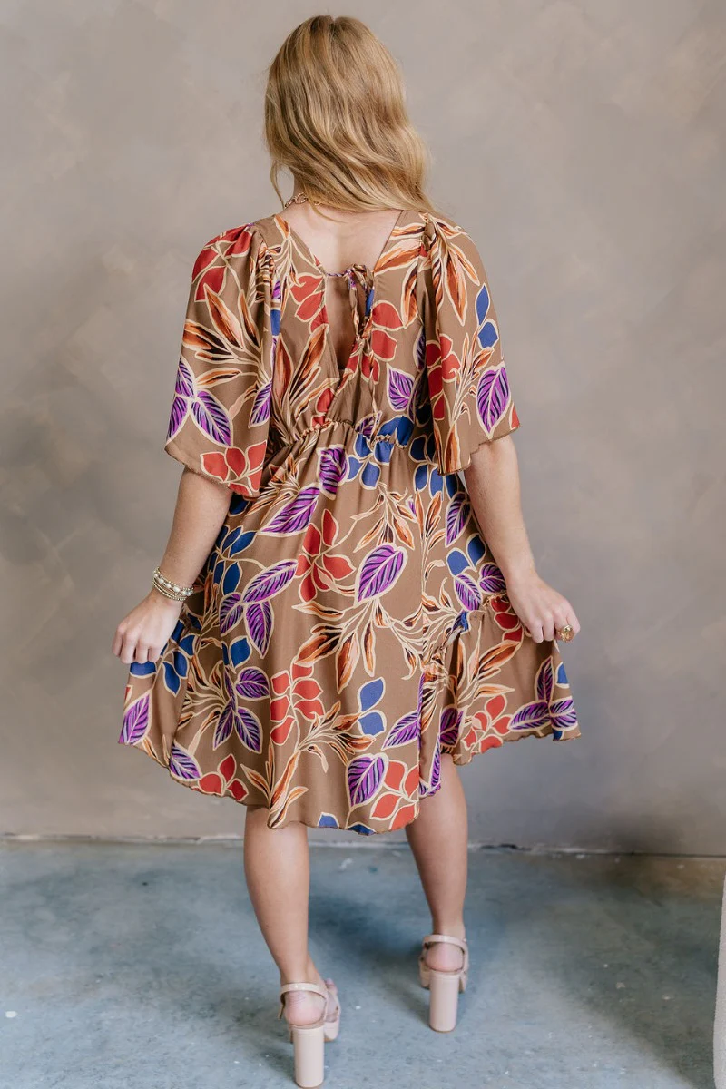 Harper Multi Floral Mini Dress - Image 5