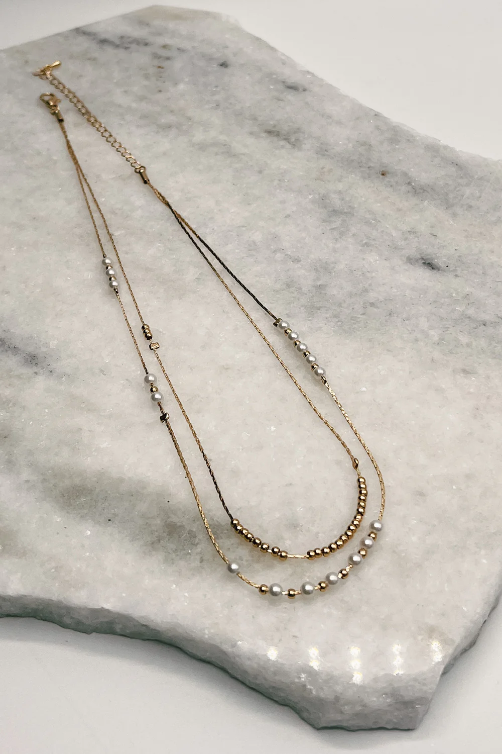 Harper Pearl and Gold Necklace