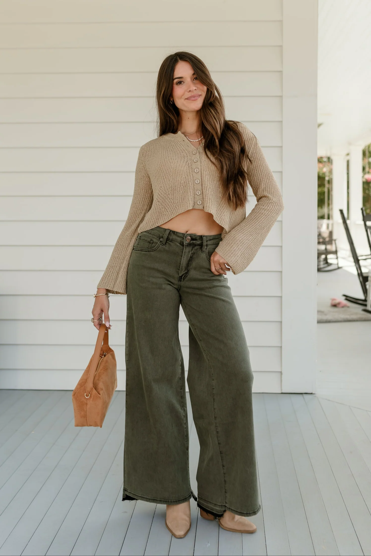 Harriet Olive & Black Wide Leg Jeans - Image 2