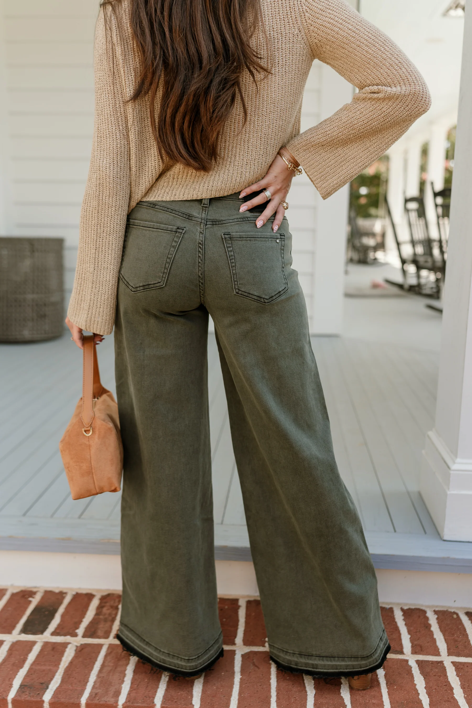Harriet Olive & Black Wide Leg Jeans - Image 6