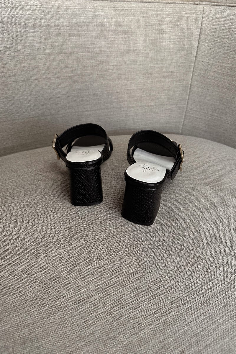 Havana Black Heeled Sandals - Image 6