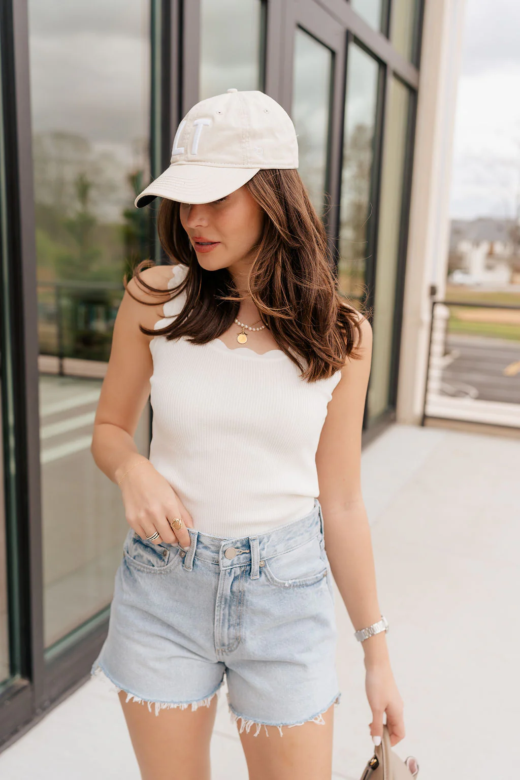 Hayden Frayed Hem Denim Shorts - Image 8