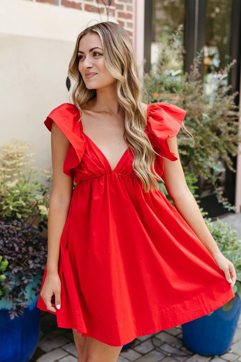 Heart Breaker Dress In Red - Image 3